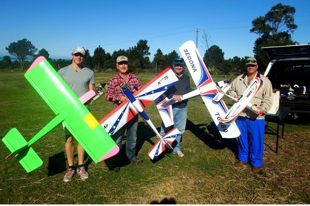  Vlnr is Lean Barkhuizen, Johan Burmeister, Jan le Roux en André Barkhuizen.